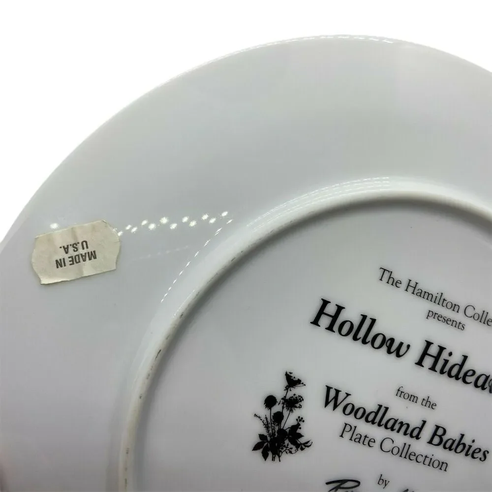 Raccoon Decorative Plate Hamilton Collection Hallow Hideaway '94 Woodland Babies